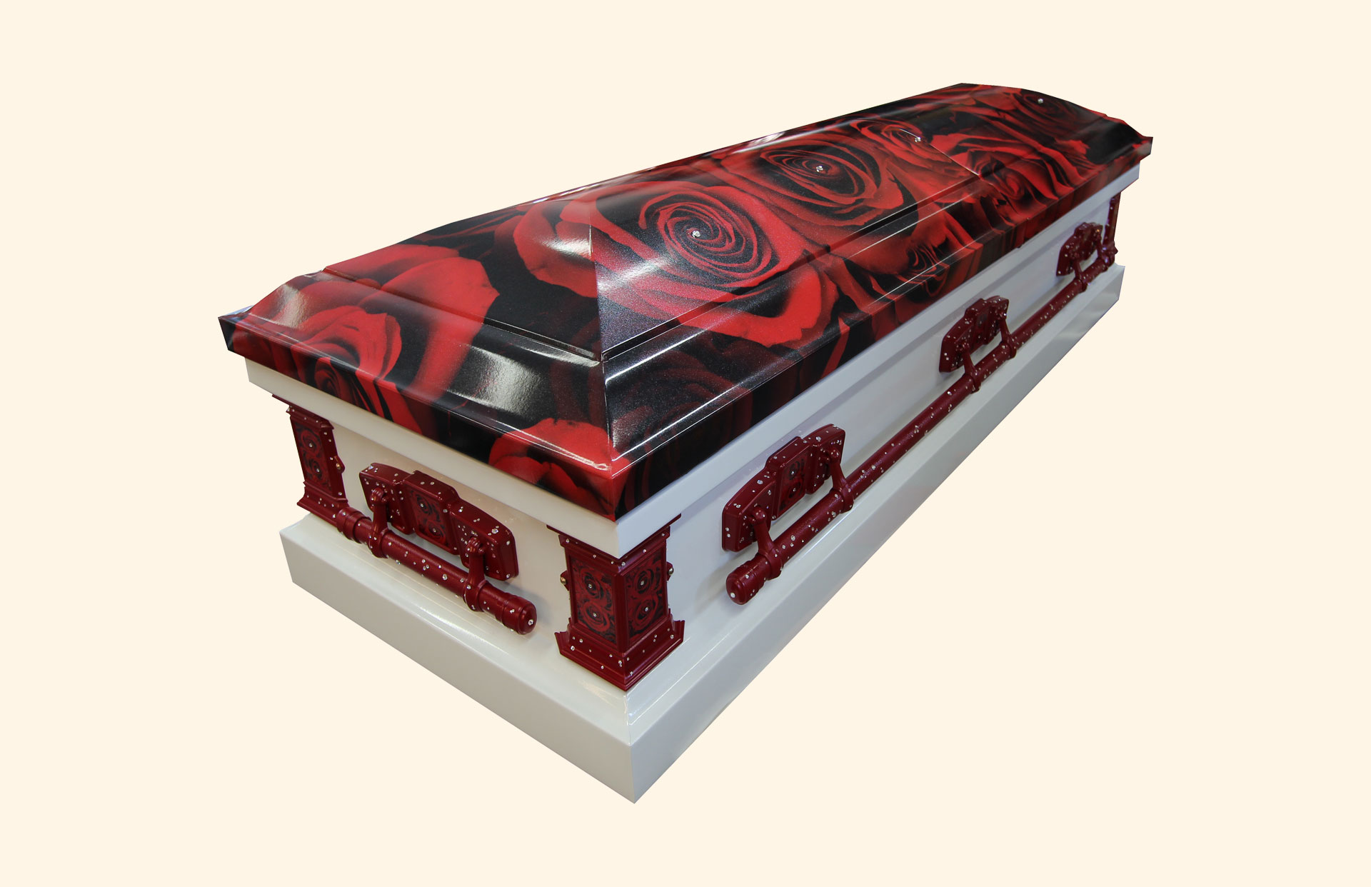 Devotion Roses on Black American Casket
